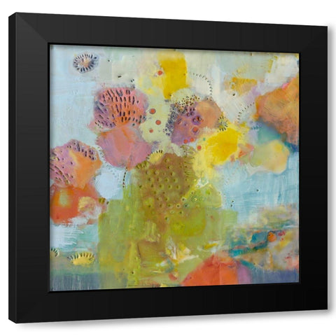 Floare I Black Modern Wood Framed Art Print with Double Matting by Jachimiec, Sue