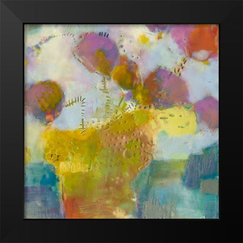 Floare IV Black Modern Wood Framed Art Print by Jachimiec, Sue