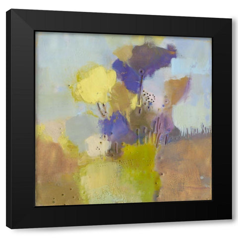 Blume V Black Modern Wood Framed Art Print with Double Matting by Jachimiec, Sue