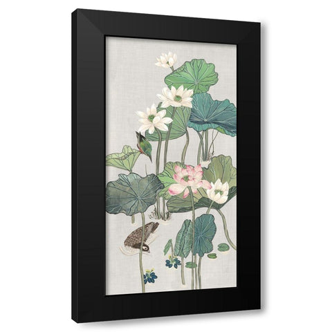 Lotus Pond II Black Modern Wood Framed Art Print by Wang, Melissa