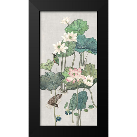 Lotus Pond II Black Modern Wood Framed Art Print by Wang, Melissa