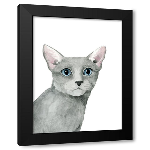 Cat Portrait I Black Modern Wood Framed Art Print with Double Matting by Popp, Grace