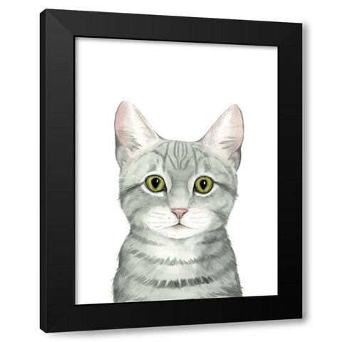 Cat Portrait III Black Modern Wood Framed Art Print with Double Matting by Popp, Grace