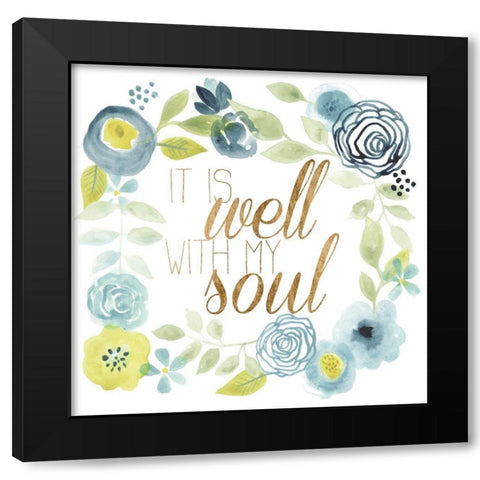 It Is Well II Black Modern Wood Framed Art Print by Studio W