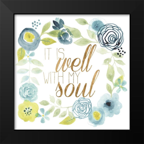 It Is Well II Black Modern Wood Framed Art Print by Studio W