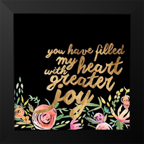 Floral Faith I Black Modern Wood Framed Art Print by Studio W