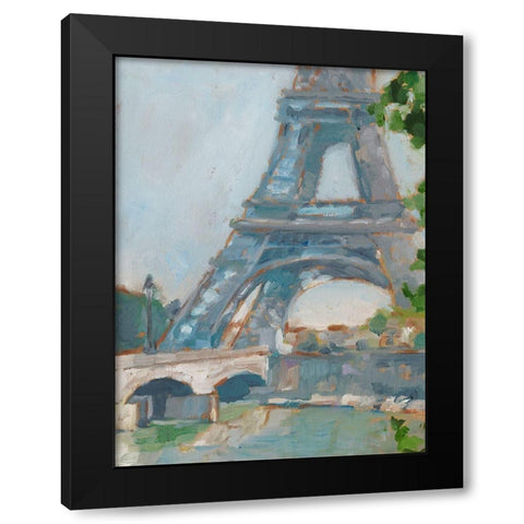 Impressionist View of Paris II Black Modern Wood Framed Art Print with Double Matting by Harper, Ethan