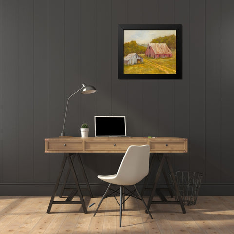 Country Barns Black Modern Wood Framed Art Print by Wendling, Marilyn