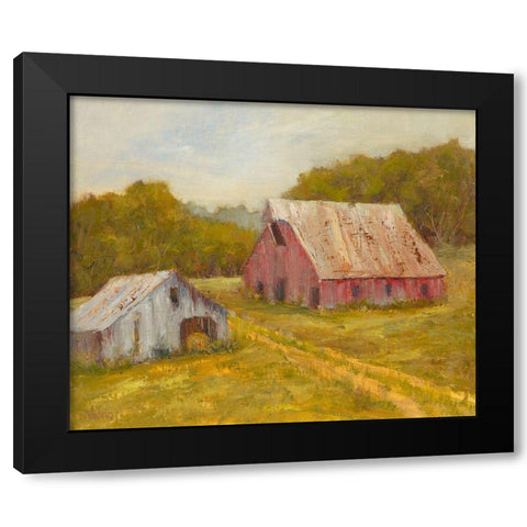 Country Barns Black Modern Wood Framed Art Print by Wendling, Marilyn