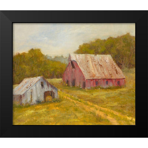 Country Barns Black Modern Wood Framed Art Print by Wendling, Marilyn