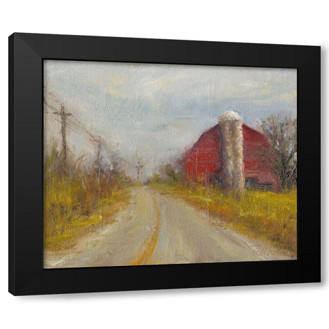 Country Silo Black Modern Wood Framed Art Print by Wendling, Marilyn