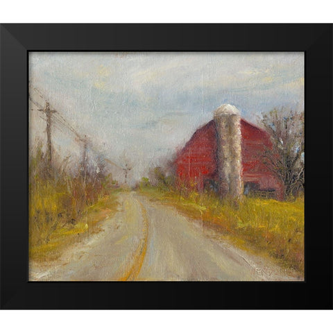 Country Silo Black Modern Wood Framed Art Print by Wendling, Marilyn