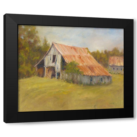 Tin Roof Black Modern Wood Framed Art Print with Double Matting by Wendling, Marilyn