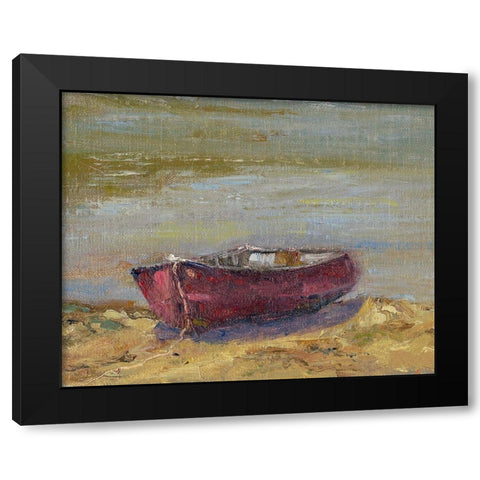 Beached Red Black Modern Wood Framed Art Print with Double Matting by Wendling, Marilyn