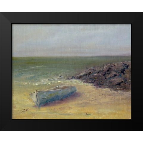 Tides Rolling In Black Modern Wood Framed Art Print by Wendling, Marilyn