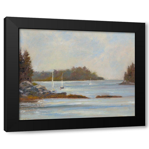 Safe Cove Black Modern Wood Framed Art Print by Wendling, Marilyn