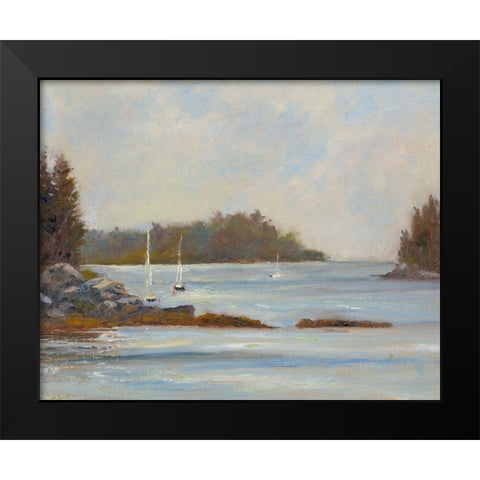 Safe Cove Black Modern Wood Framed Art Print by Wendling, Marilyn
