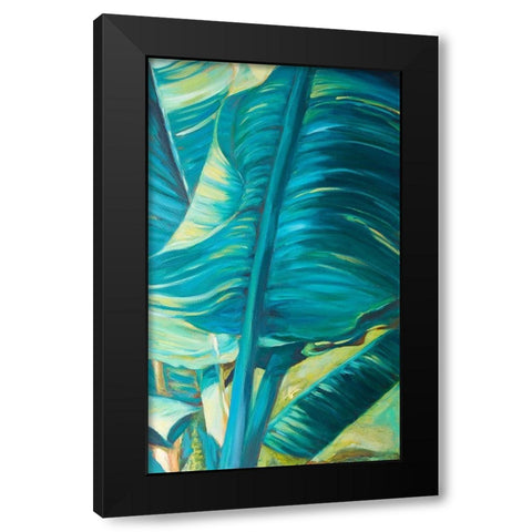 Green Banana Duo II Black Modern Wood Framed Art Print with Double Matting by Wilkins, Suzanne