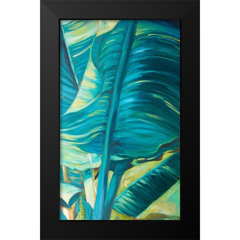 Green Banana Duo II Black Modern Wood Framed Art Print by Wilkins, Suzanne