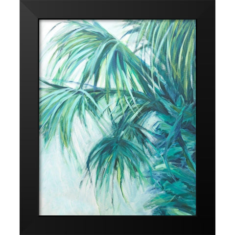 Blue Palmetto Black Modern Wood Framed Art Print by Wilkins, Suzanne