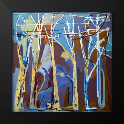 Trees and Wires II Black Modern Wood Framed Art Print by Ferrell, Erin McGee