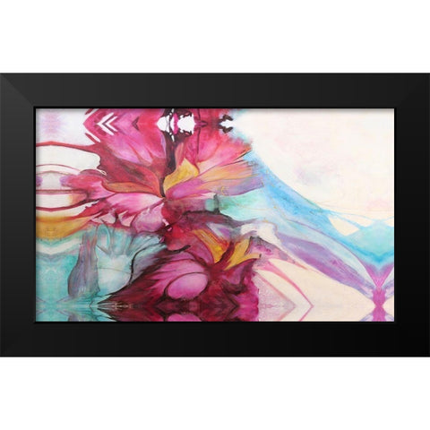 Flor de Pasion Black Modern Wood Framed Art Print by Villarreal, Gabriela