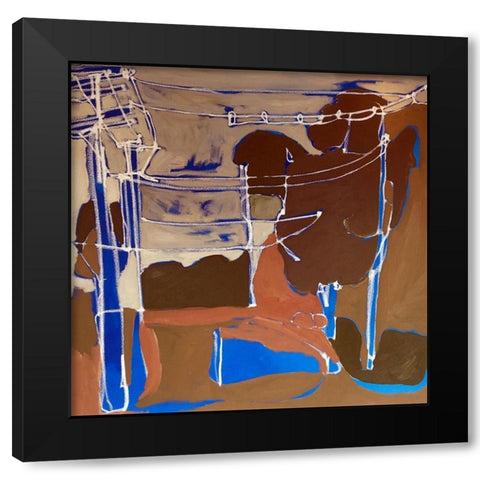 Trees and Wires V Black Modern Wood Framed Art Print with Double Matting by Ferrell, Erin McGee