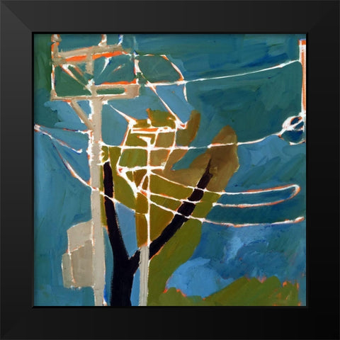 Trees and Wires VII Black Modern Wood Framed Art Print by Ferrell, Erin McGee
