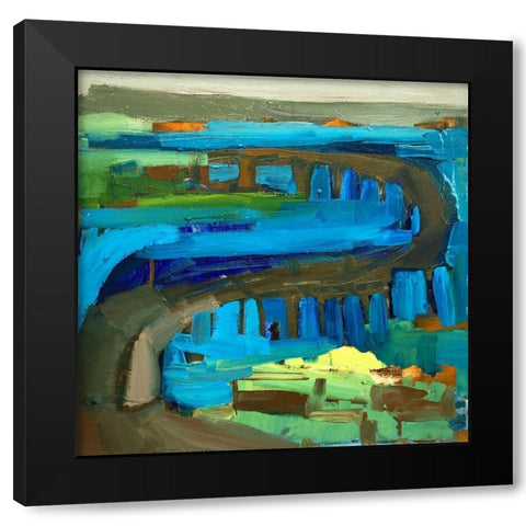 Bridge I Black Modern Wood Framed Art Print by Ferrell, Erin McGee