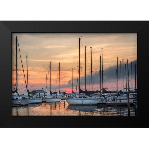 Five Until Sun Up Black Modern Wood Framed Art Print by Head, Danny