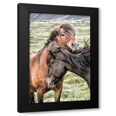 Best Friends Black Modern Wood Framed Art Print with Double Matting by Head, Danny