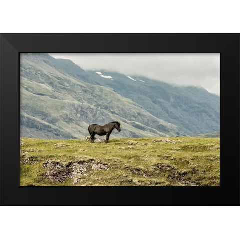 Standing Alone Black Modern Wood Framed Art Print by Head, Danny