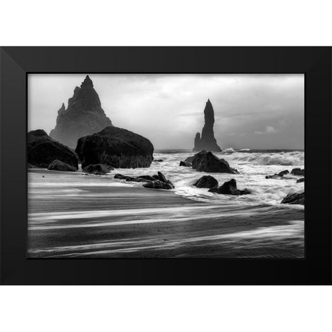 Wicked Waters Black Modern Wood Framed Art Print by Head, Danny