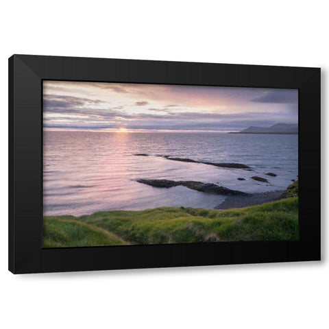 A Simple Sunrise Black Modern Wood Framed Art Print with Double Matting by Head, Danny