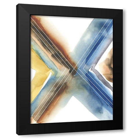 Cassini III Black Modern Wood Framed Art Print with Double Matting by Zarris, Chariklia