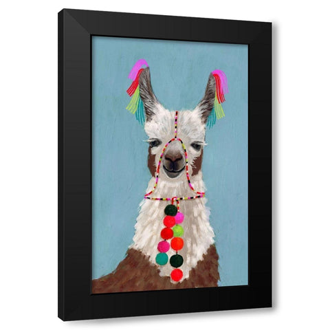Adorned Llama I Black Modern Wood Framed Art Print by Borges, Victoria