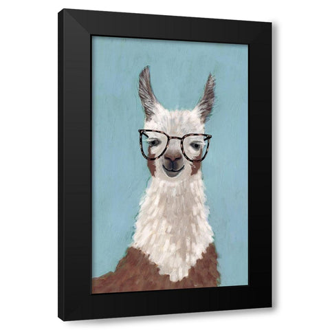 Llama Specs I Black Modern Wood Framed Art Print with Double Matting by Borges, Victoria