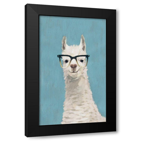 Llama Specs II Black Modern Wood Framed Art Print with Double Matting by Borges, Victoria