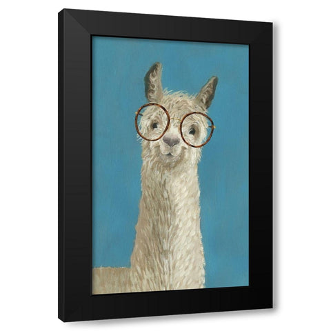 Llama Specs III Black Modern Wood Framed Art Print with Double Matting by Borges, Victoria