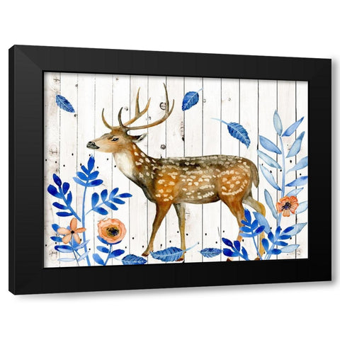 Dear Deer II Black Modern Wood Framed Art Print by Wang, Melissa