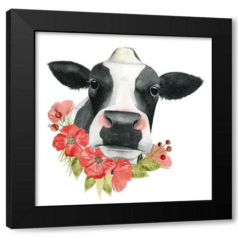 Poppy Farm I Black Modern Wood Framed Art Print with Double Matting by Popp, Grace