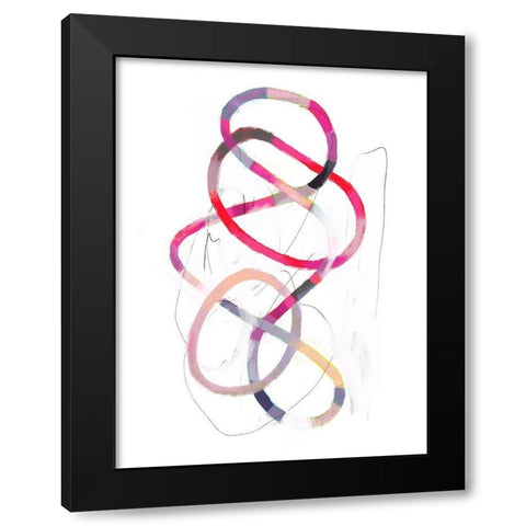 Polychrome Tangle I Black Modern Wood Framed Art Print with Double Matting by Borges, Victoria