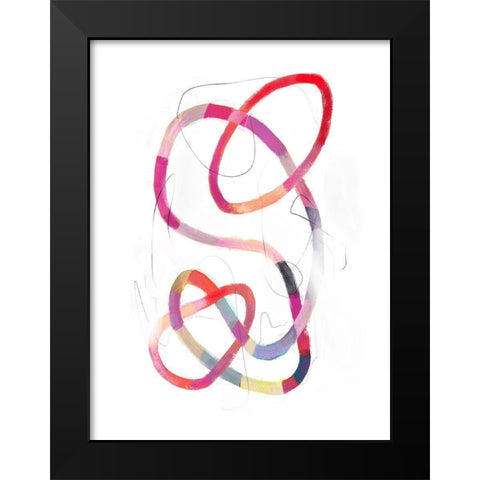 Polychrome Tangle II Black Modern Wood Framed Art Print by Borges, Victoria