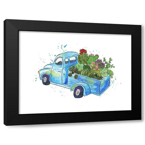 Flower Truck I Black Modern Wood Framed Art Print by McGuire, Catherine