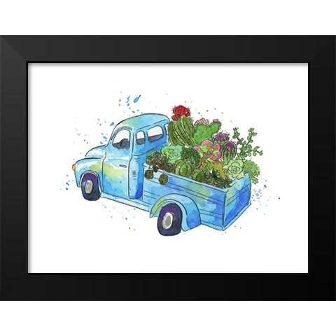 Flower Truck I Black Modern Wood Framed Art Print by McGuire, Catherine