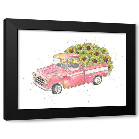 Flower Truck III Black Modern Wood Framed Art Print by McGuire, Catherine