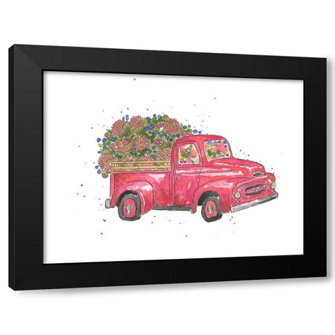 Flower Truck IV Black Modern Wood Framed Art Print by McGuire, Catherine