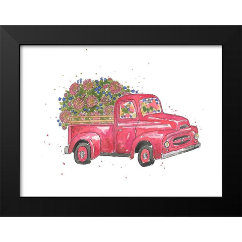 Flower Truck IV Black Modern Wood Framed Art Print by McGuire, Catherine