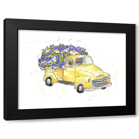 Flower Truck VI Black Modern Wood Framed Art Print with Double Matting by McGuire, Catherine