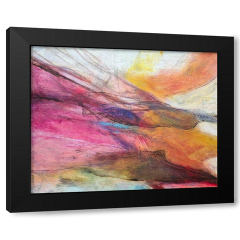 Fuchsia Expression II Black Modern Wood Framed Art Print with Double Matting by Villarreal, Gabriela
